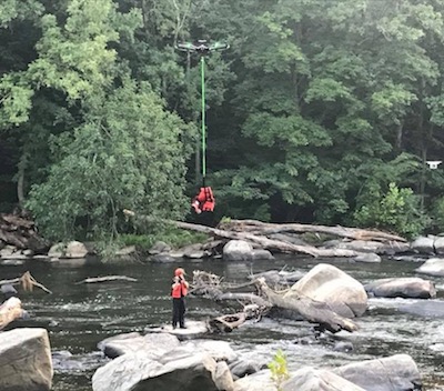 Drone drops life vest to victim